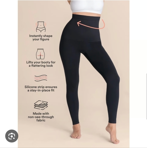 Empetua (M) Black High Waisted Shaping Leggings 🖤🖤 - Picture 2 of 5